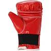 Перчатки снарядные-блинчики для бокса искусственная кожа BOXER 2015 (Красный-черный)
