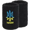 Спортивный напульсник впитывающий влагу УКРАЇНА BC-9273 1шт (Черный)