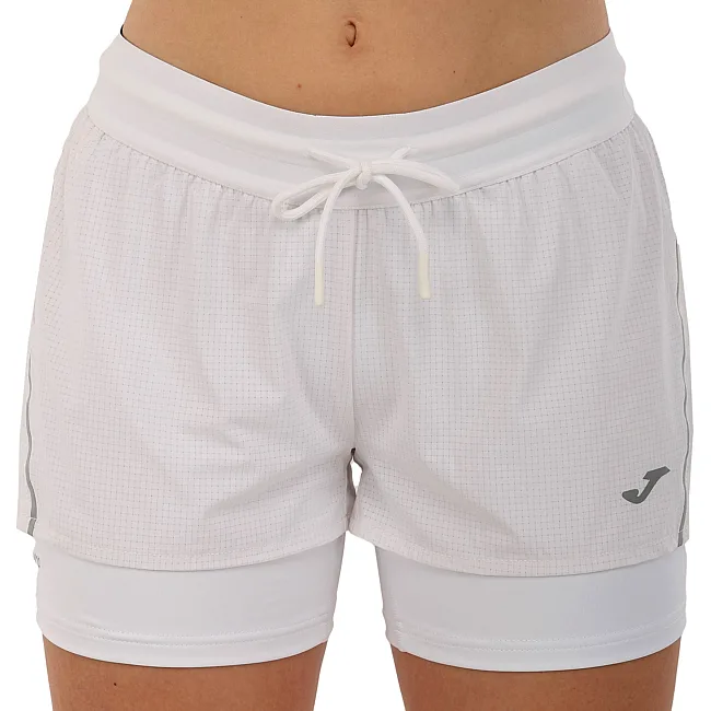 Спортивные шорты двойные 2 в 1 женские JOMA R-NIGHT 901830-200 (Белый)