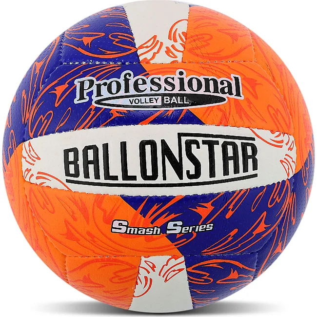 Волейбольний м'яч BALLONSTAR VB-4070 №5 PU (Білий-жовтогарячий-синій)