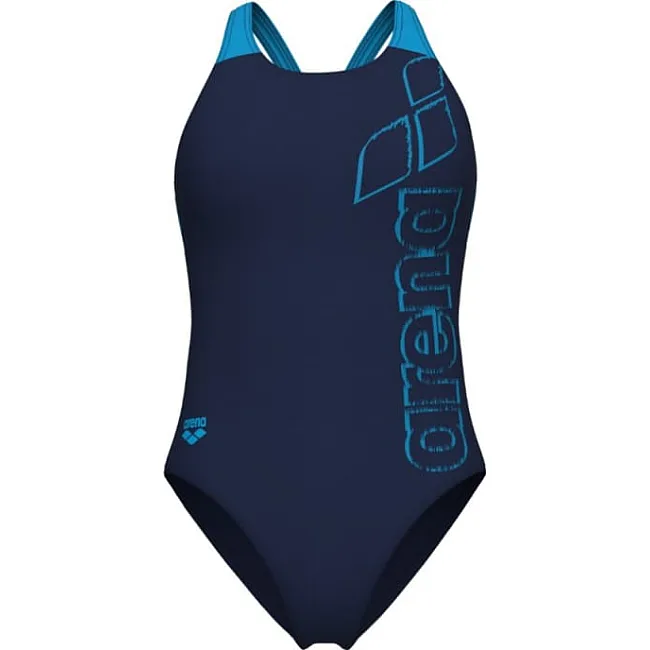 Купальник закрытый для женщин Arena SCRATCHY SWIMSUIT V BACK синий, голубой