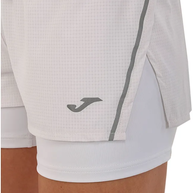 Спортивные шорты двойные 2 в 1 женские JOMA R-NIGHT 901830-200 (Белый)