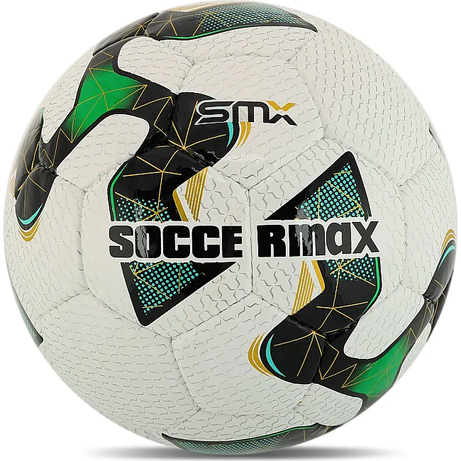 Футбольный мяч профессиональный SOCCERMAX FB-4208 №5 PU (Белый-зеленый)