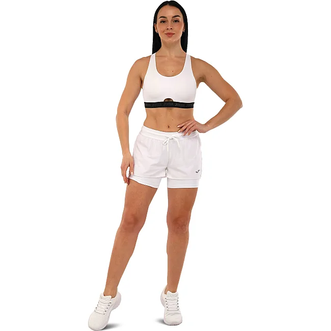 Спортивные шорты двойные 2 в 1 женские JOMA R-NIGHT 901830-200 (Белый)