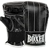 Перчатки снарядные-блинчики для бокса искусственная кожа BOXER 2015 (Черный)