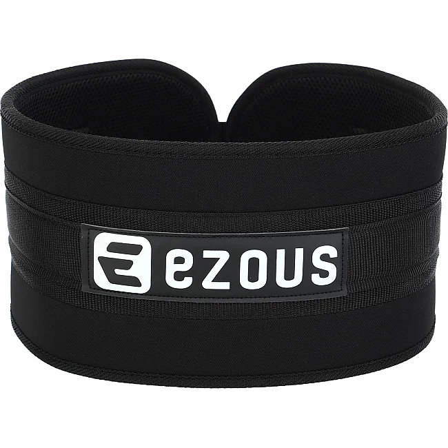 Пояс атлетический для отягощения текстильный с цепью и карабином EZOUS COBRA DIP BELT N-04 спинка-17см
