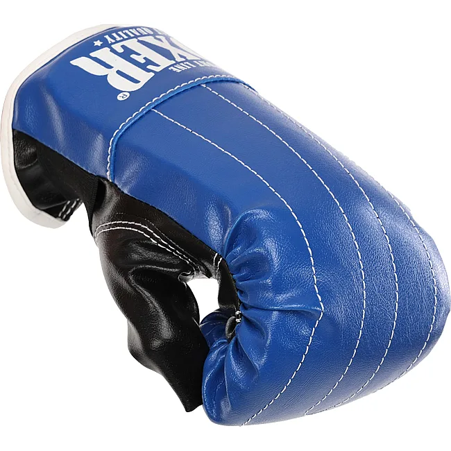 Перчатки снарядные-блинчики для бокса искусственная кожа BOXER 2015 (Красный-черный)