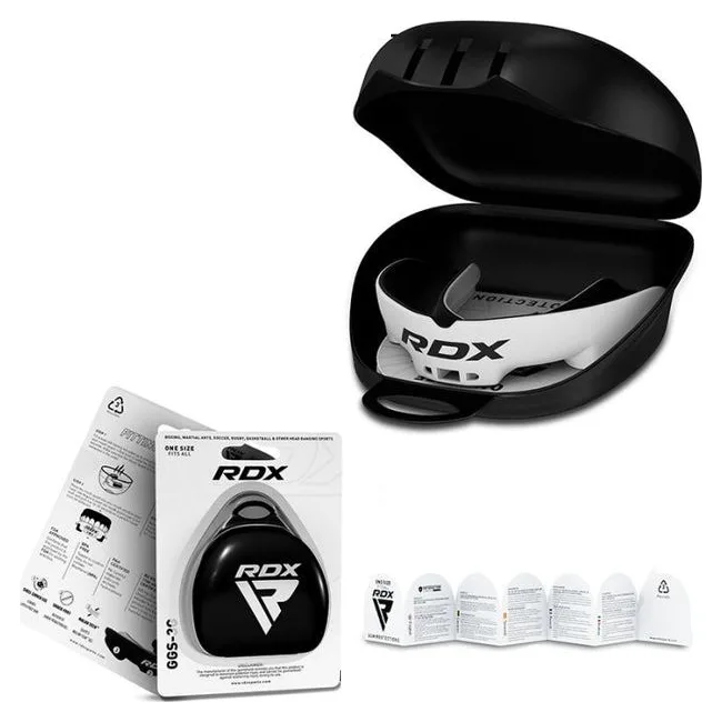 Капа для боксу RDX 3w доросла (вік 12+) White/Black