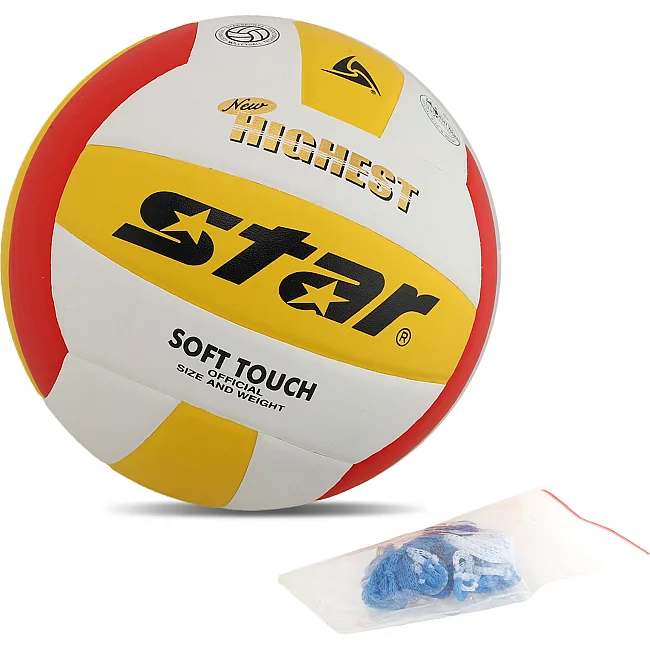 Волейбольний м'яч
 STAR NEW HIGHEST VB425-34 №5 PU
-червоний (Білий-жовтий)