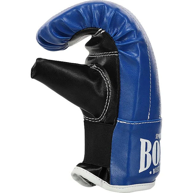 Перчатки снарядные-блинчики для бокса искусственная кожа BOXER 2015 (Красный-черный)