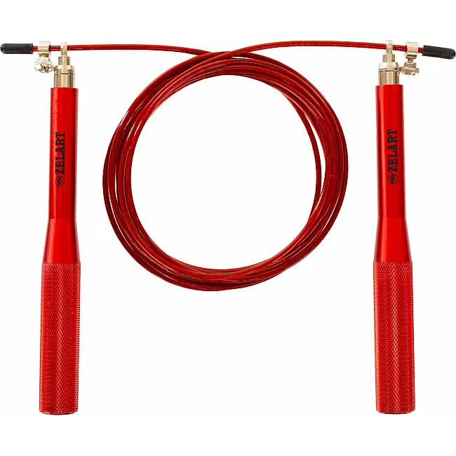 Скоростная скакалка с алюминиевыми ручками ZELART FI-5100 2,75м (Красный)