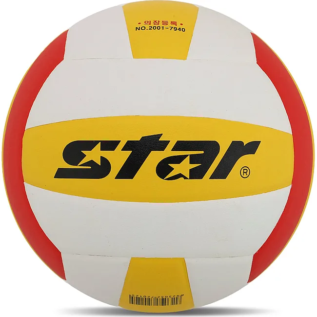 Волейбольний м'яч
 STAR NEW HIGHEST VB425-34 №5 PU
-червоний (Білий-жовтий)