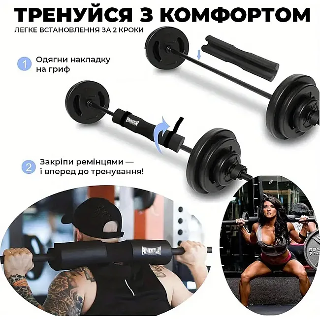 Смягчающая накладка на гриф PowerPlay PP-4412 NBR Bar Pad (d10)