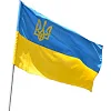 Флаг Украины габардин 90x135 с трезубцем ВК 3031