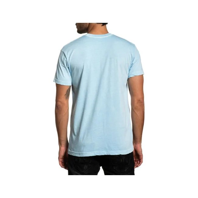 Футболка AFFLICTION Full Throttle Sky Blue Pigment Dye