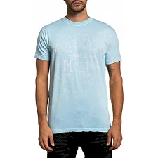 Футболка AFFLICTION Full Throttle Sky Blue Pigment Dye