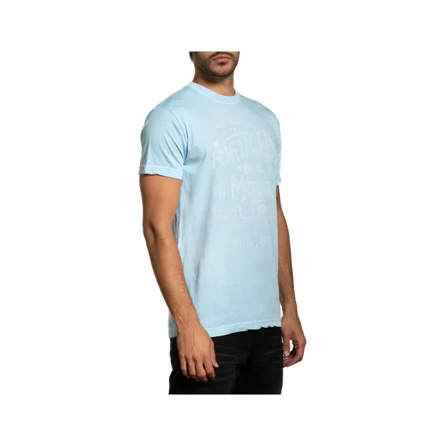 Футболка AFFLICTION Full Throttle Sky Blue Pigment Dye