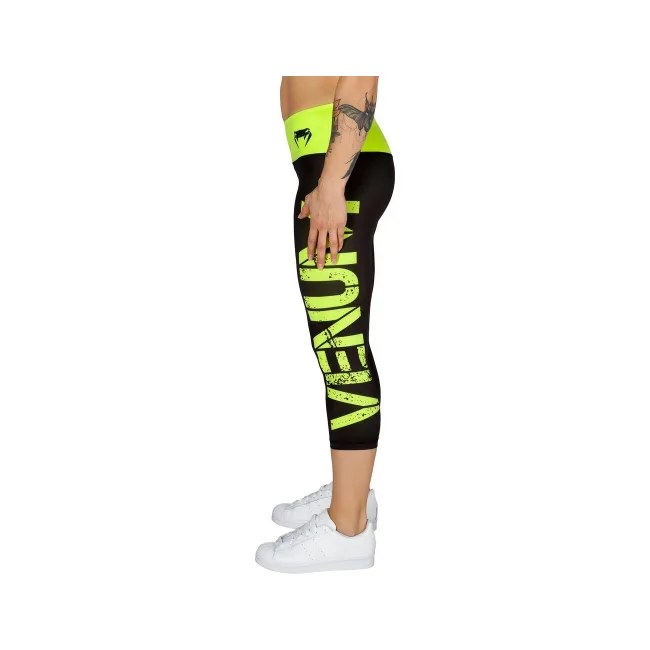 Женские капри Venum Power Leggings Crops Black Yellow