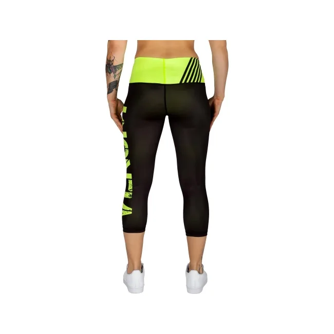 Женские капри Venum Power Leggings Crops Black Yellow
