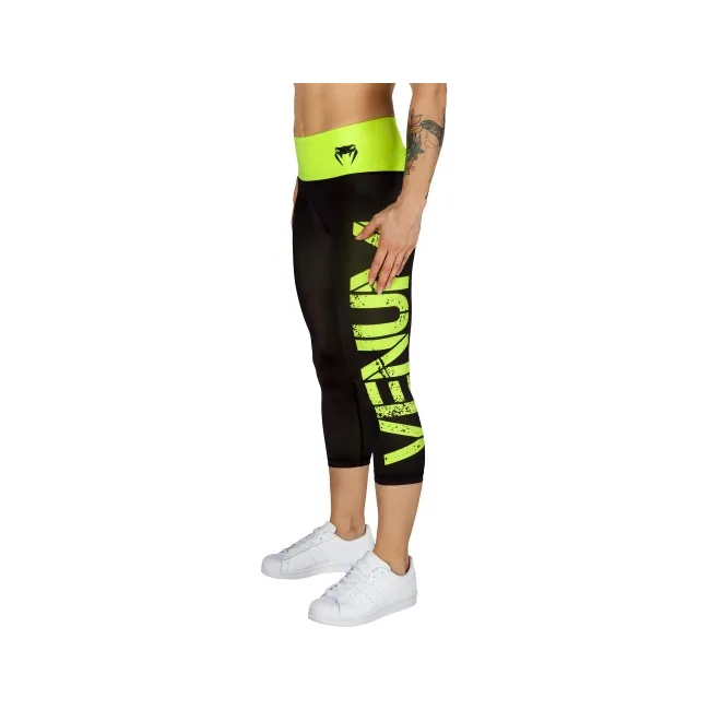 Женские капри Venum Power Leggings Crops Black Yellow