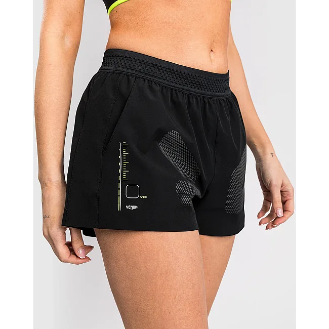 Женские спортивные шорты VENUM Training Camp 4.0 - Black/Neon Green