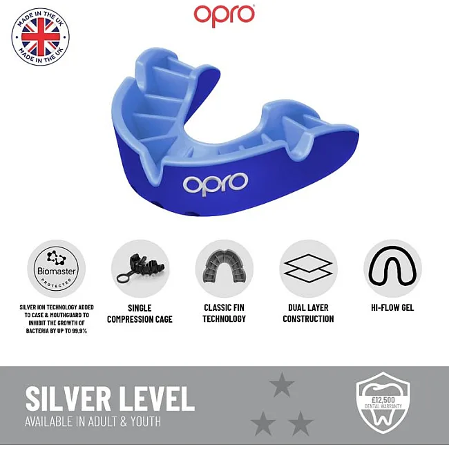 Капа для бокса OPRO Self-Fit GEN5 Silver Pink Green