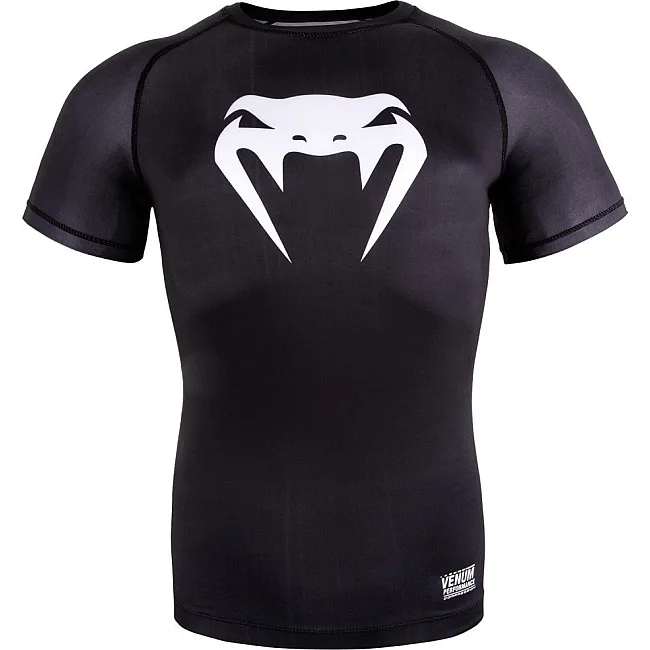 Компресійна футболка Venum Contender 3.0 T-shirt Short Sleeves Black/White
