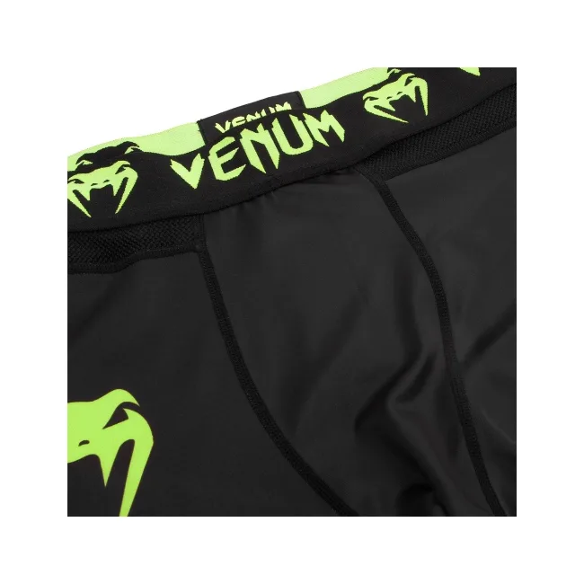 Тайтсы VENUM Logos Black Neo Yellow