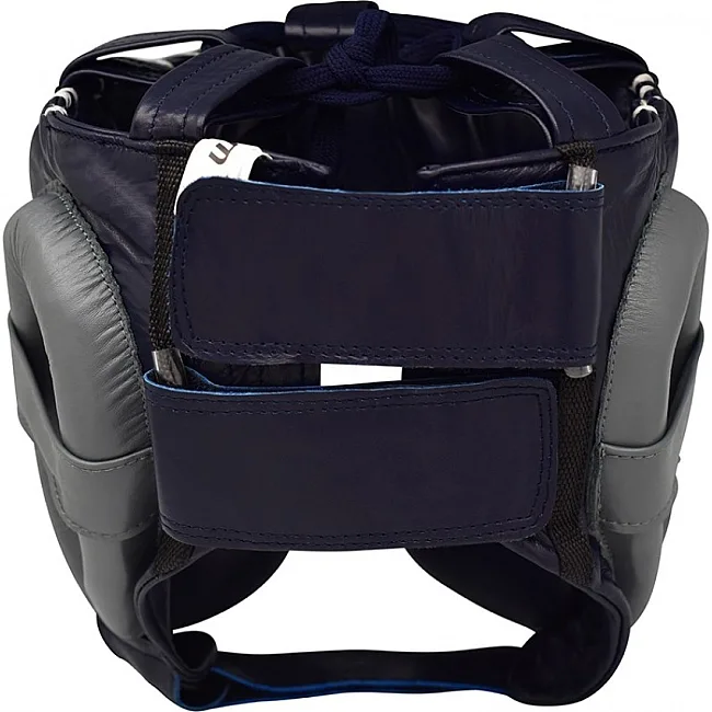 Шлем для бокса RDX Leather Pro Blue M