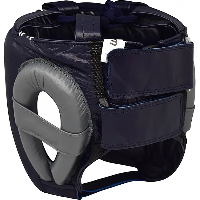 Шлем для бокса RDX Leather Pro Blue M