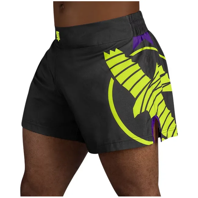 Шорти для кікбоксингу HAYABUSA Icon Kickboxing Black Neon