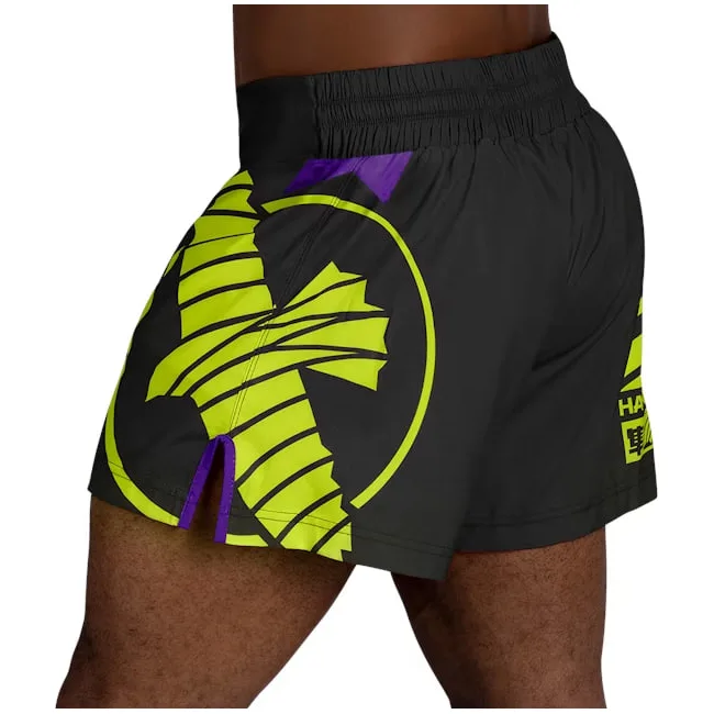 Шорти для кікбоксингу HAYABUSA Icon Kickboxing Black Neon