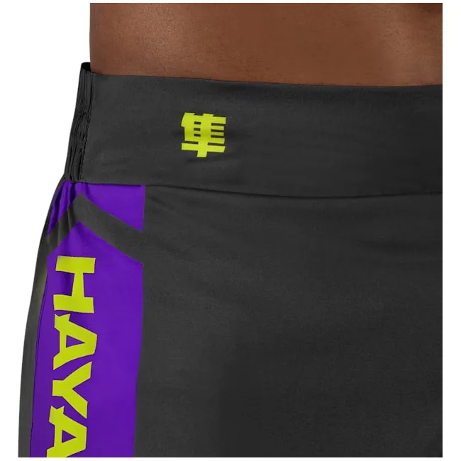 Шорти для кікбоксингу HAYABUSA Icon Kickboxing Black Neon