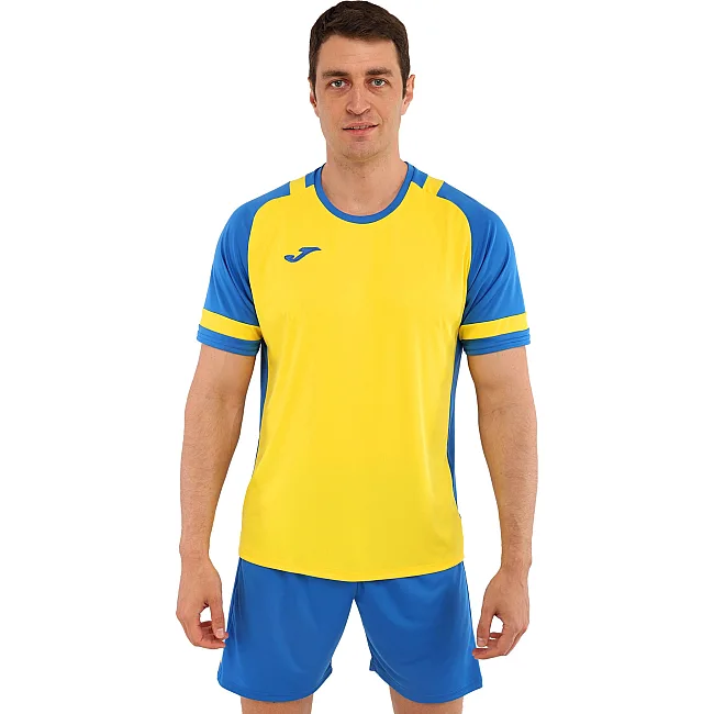 Футбольна форма комплект футболка та шорти JOMA LIDER 104285-907 4 (Жовтий-синій)