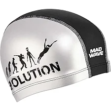 Шапочка для бассейна текстильная MADWAVE Husky Evolution M058412 (Серебряный)