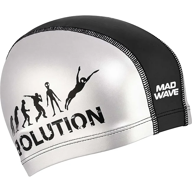 Шапочка для бассейна текстильная MADWAVE Husky Evolution M058412 (Серебряный)