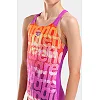 Купальник закрытый для девочек Arena MULTI COLOURS SWIMSUIT V BACK розовый, оранжевый (для детей)