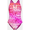 Купальник закрытый для девочек Arena MULTI COLOURS SWIMSUIT V BACK розовый, оранжевый (для детей)