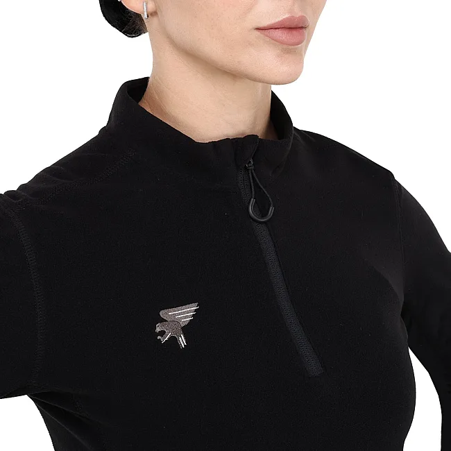 Спортивна жіноча кофта на блискавці флісова JOMA EXPLORER 902909-100 (Чорний)
