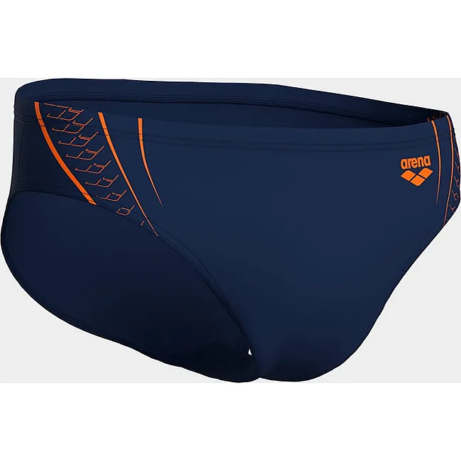 Плавки-слепы для мужчин Arena DOUBLE GRAPHIC SWIM BRIEFS темно-синий, оранжевый (для мужчин)