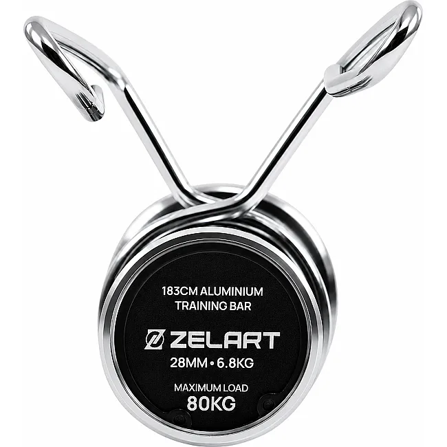 Гриф для штанги алюминиевый Олимпийский прямой с замками ZELART TA-9754 (Хром)