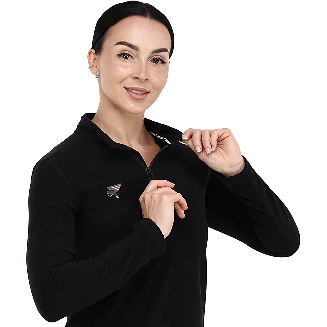 Спортивна жіноча кофта на блискавці флісова JOMA EXPLORER 902909-100 (Чорний)