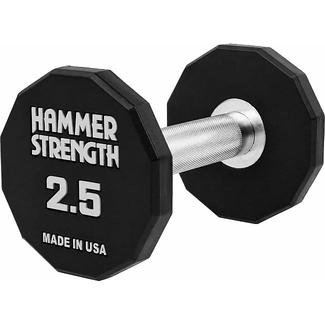 Гантель профессиональная с полиуретановым покрытием HAMMER STRENGHT TA-9215-2_5 (Черный)