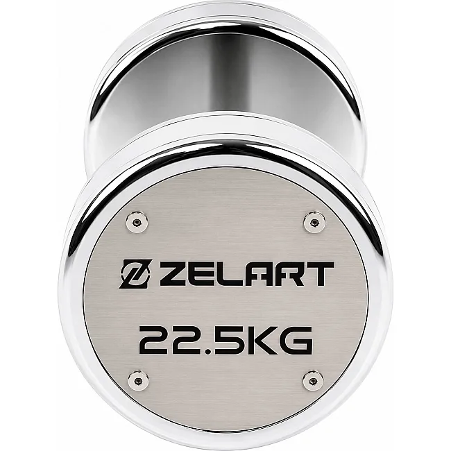 Гантель професійна сталева хромована ZELART TA-7048-22_5 (Хром)