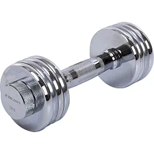 Сталева гантель розбірна хромована ZELART TA-5451-5 1шт 5кг хром