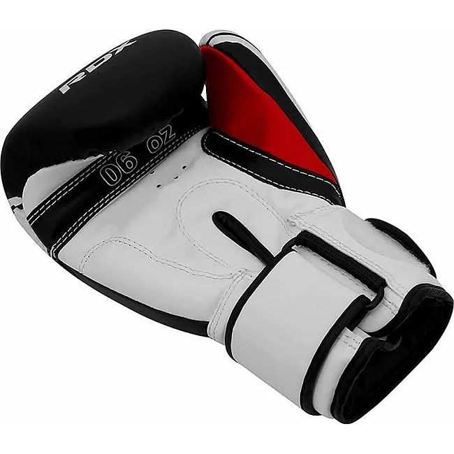 Детские боксерские перчатки RDX 4B Robo Kids White/Black 6 унций (капа в комплекте)