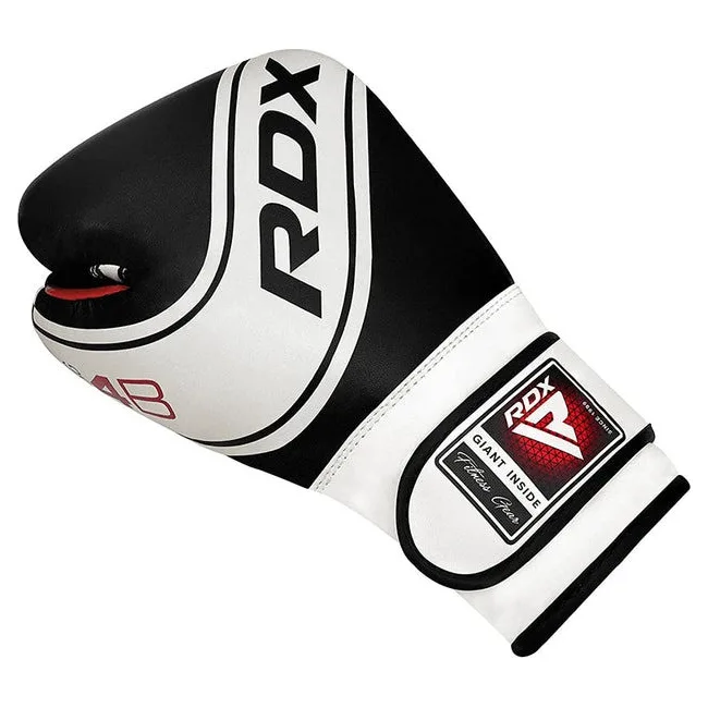 Детские боксерские перчатки RDX 4B Robo Kids White/Black 6 унций (капа в комплекте)