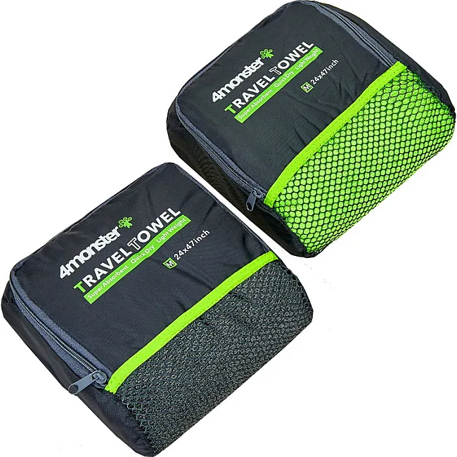 Спортивное полотенце
 из микрофибры TRAVEL TOWEL 4MONSTER
 T-SQT 60х120см (Серый)