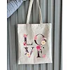 Экошопер Bookopt ВК4072 LOVE (цветы), бежевый