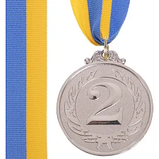 Медаль спортивна зі стрічкою SP-SPORT FAME C-3164 ø5см (Срібний)
